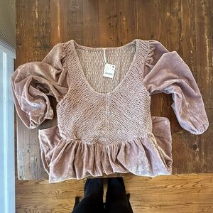 Free People Velvet Mini Dress NWT